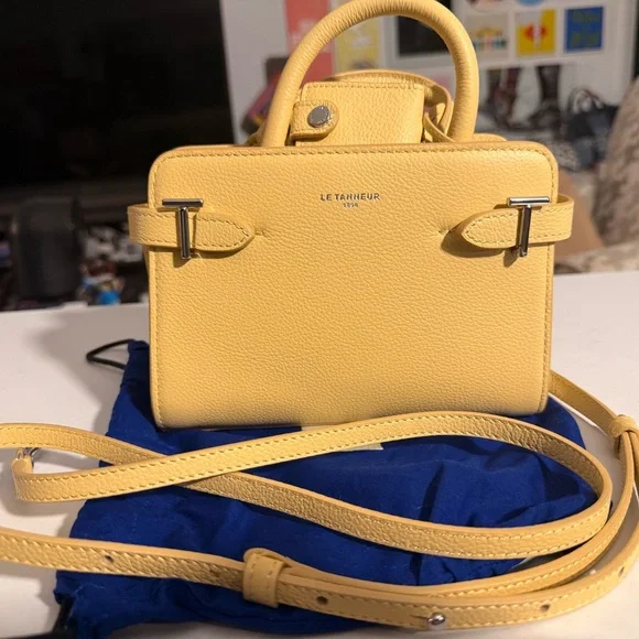 Brand New Rare Le Tanneur Mini Emilie Bag in Grained Leather - Picture 1 of 5